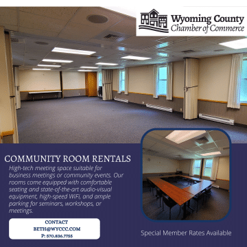 Community Room Rentals at Wyoming County Chamber of Commerce